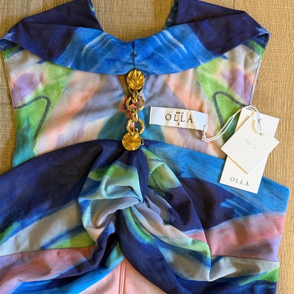 Colorful Abstract Mini Dress - Picture 3 of 4